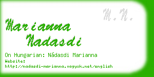 marianna nadasdi business card